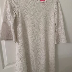 Lilly Pulitzer Cream Lace Long Sleeve Dress